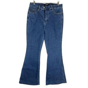 Judy Blue Jeans Womens Sz 15/32 Dark Wash High Rise Flare Stretch Actual 32x28.5